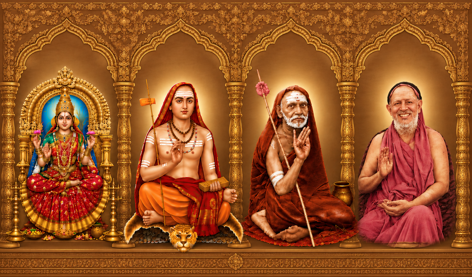 Four revered Swamis together